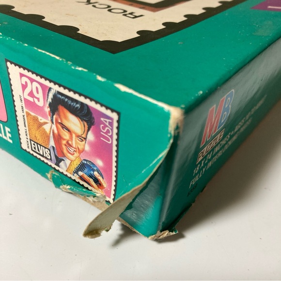 Elvis Presley Milton Bradley 550Pc Puzzle Ltd Edition Postage Stamp 18x24 - Picture 3 of 4